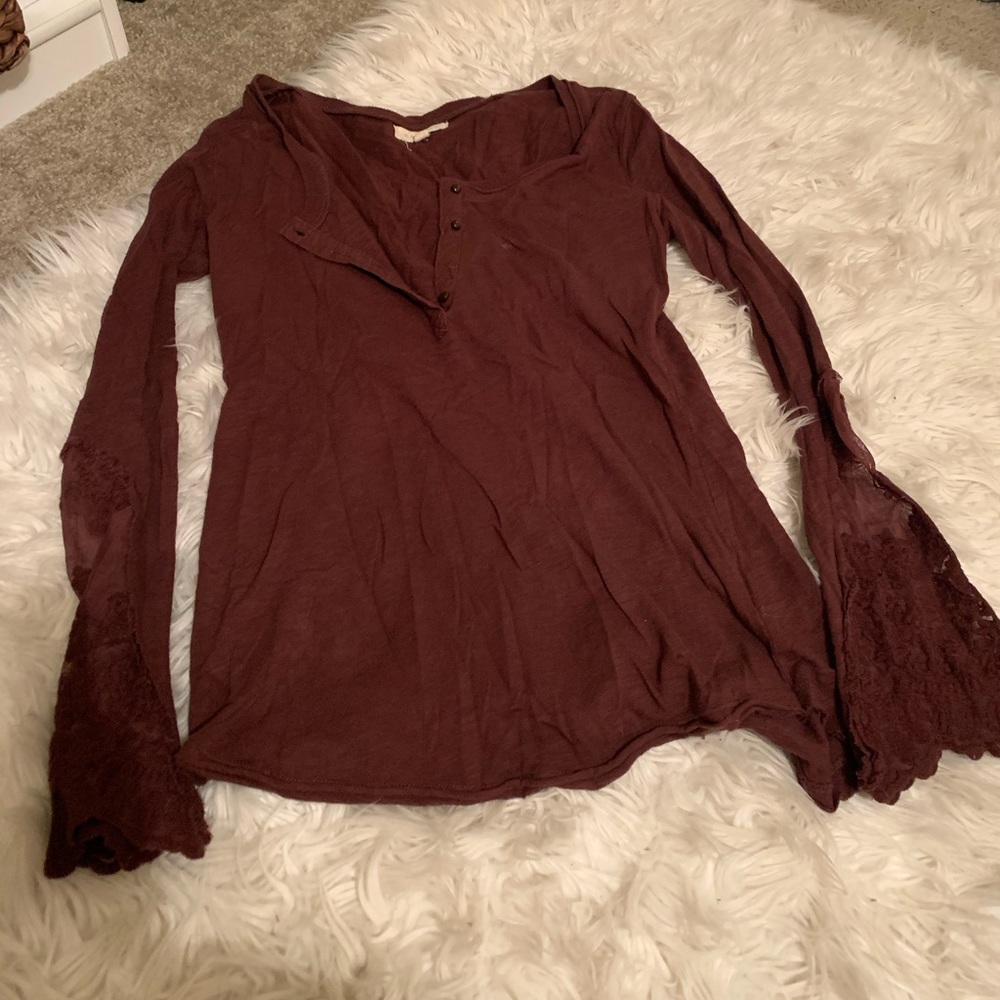 Maroon Lace Blouse